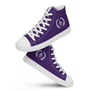 Men’s High-Top Canvas Shoes, Purple