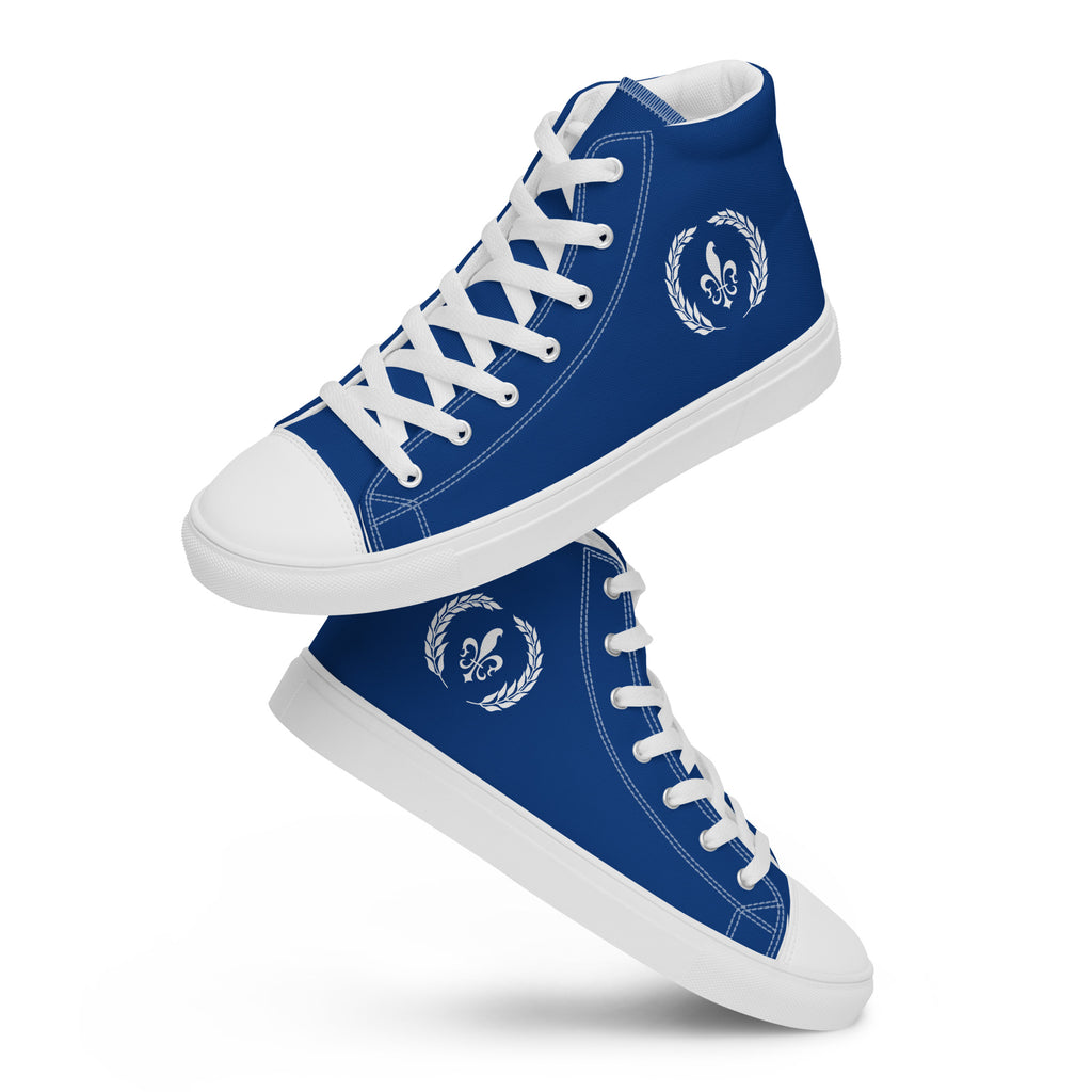 Men’s High-Top Canvas Shoes, Blue