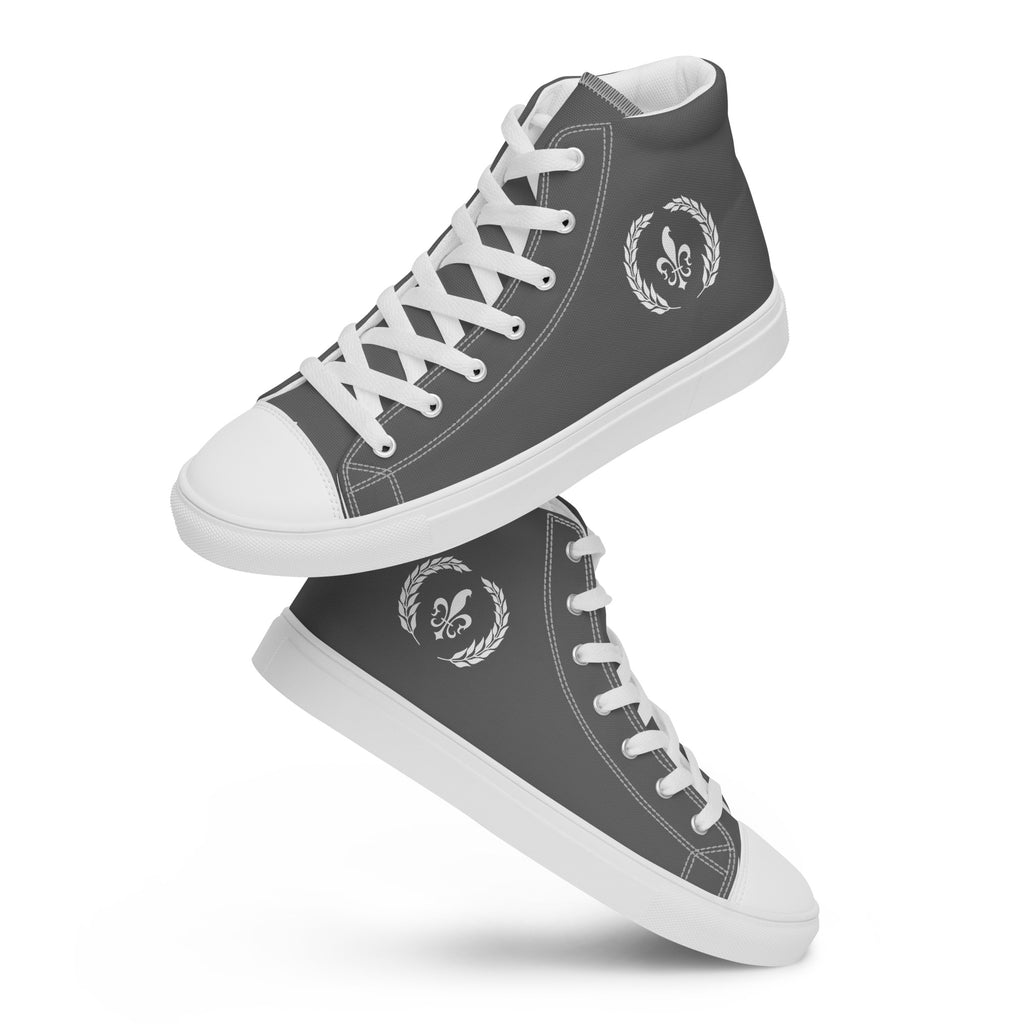 Men’s High-Top Canvas Shoes, Grey