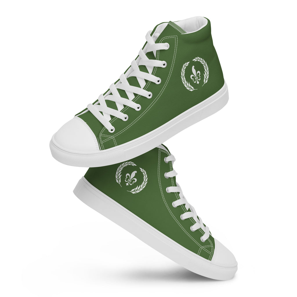 Men’s High-Top Canvas Shoes, Fern Green