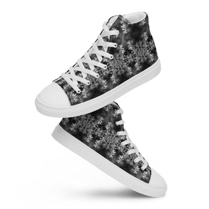 Men’s High-Top Canvas Shoes, Cannabis, Midnight