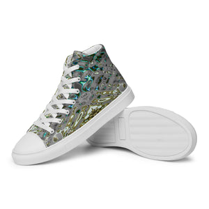 Men’s High-Top Canvas Shoes, Liquid Jewel