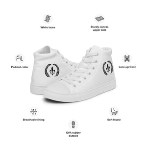 Men’s High-Top Canvas Shoes, White