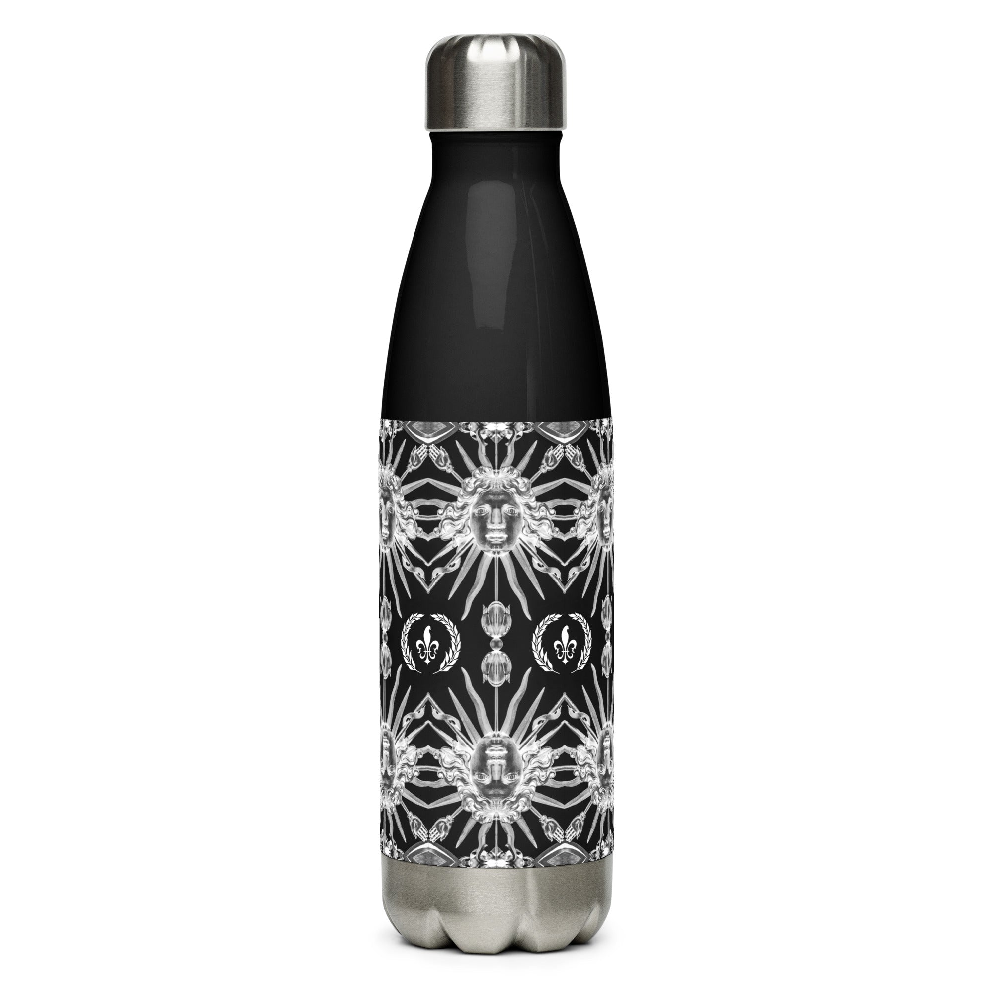 Stainless steel water bottle, Black Helios Collection