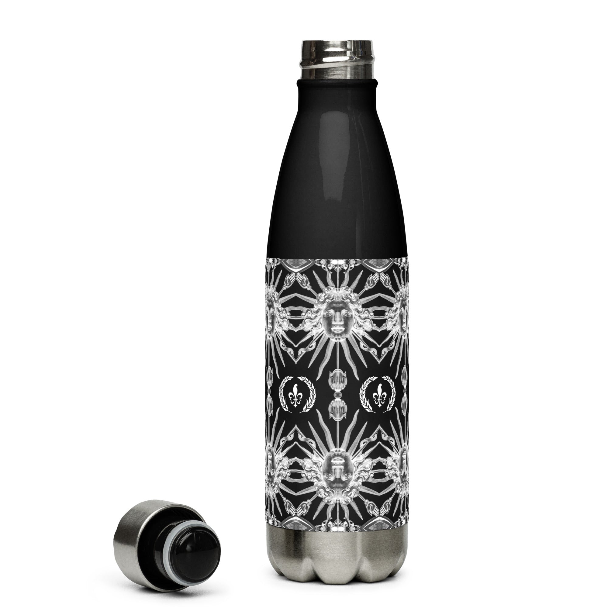 Stainless steel water bottle, Black Helios Collection