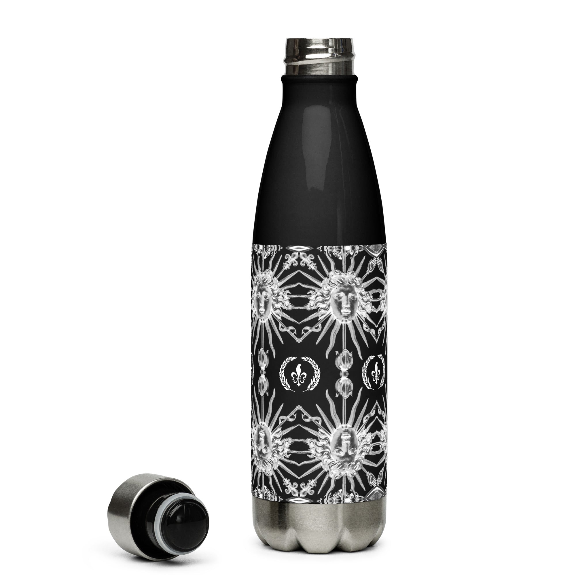 Stainless steel water bottle, Black Helios Collection