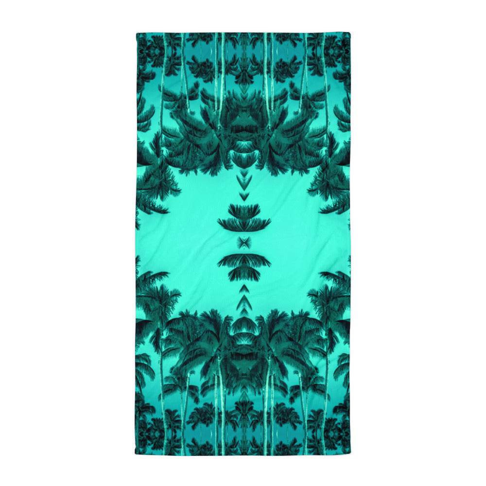 Towel, Palm Tree, Turquoise