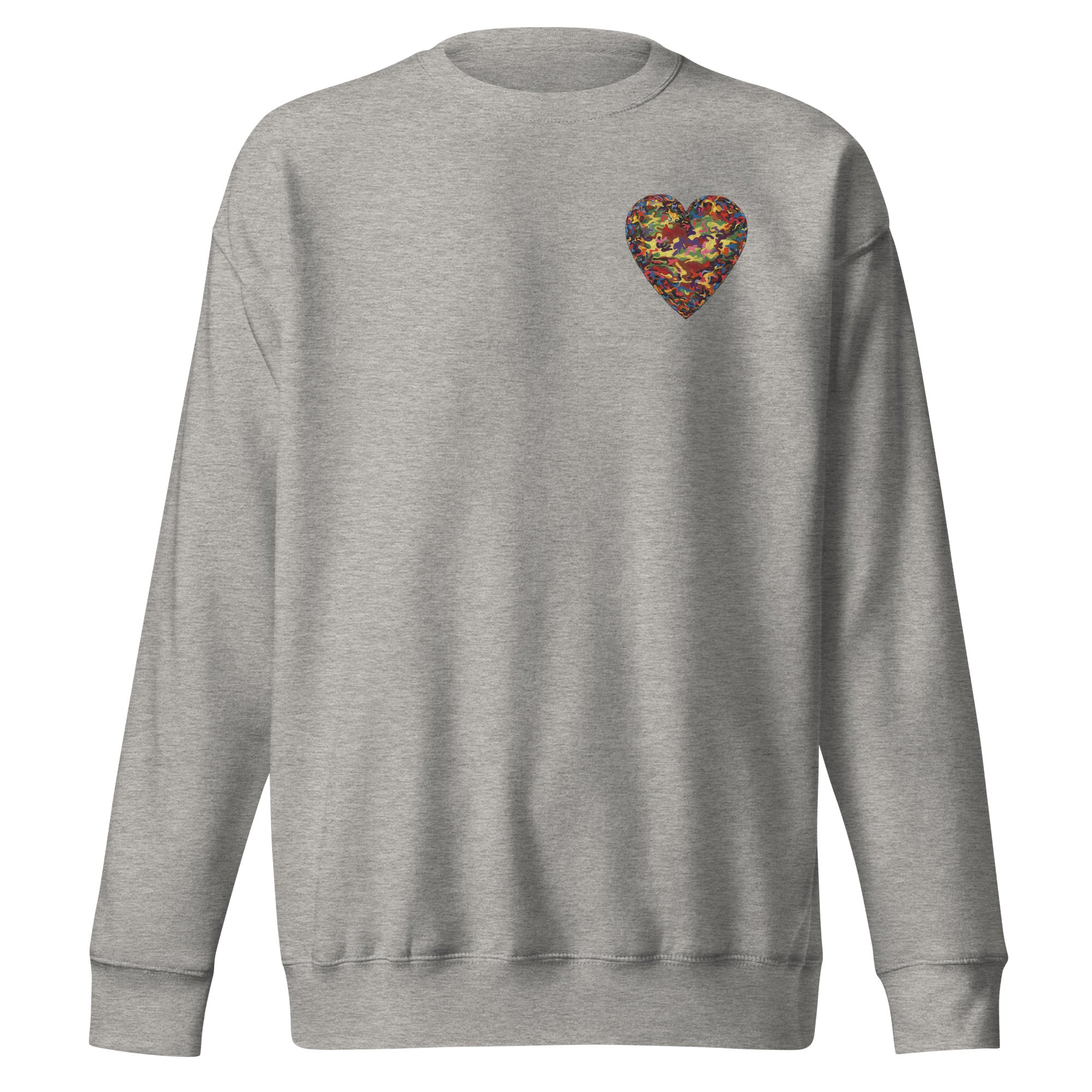 Premium Sweatshirt, Camouflage Heart