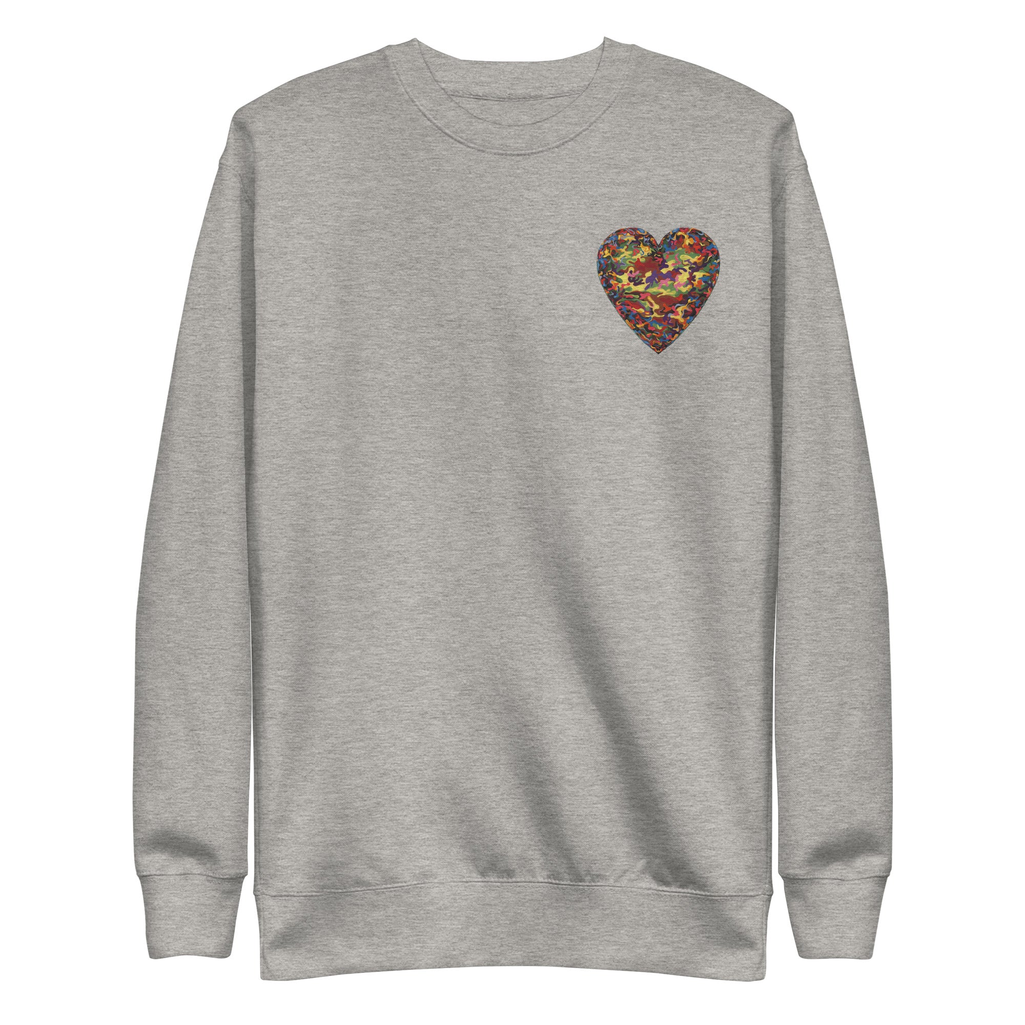 Premium Sweatshirt, Camouflage Heart