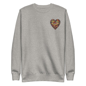 Premium Sweatshirt, Camouflage Heart