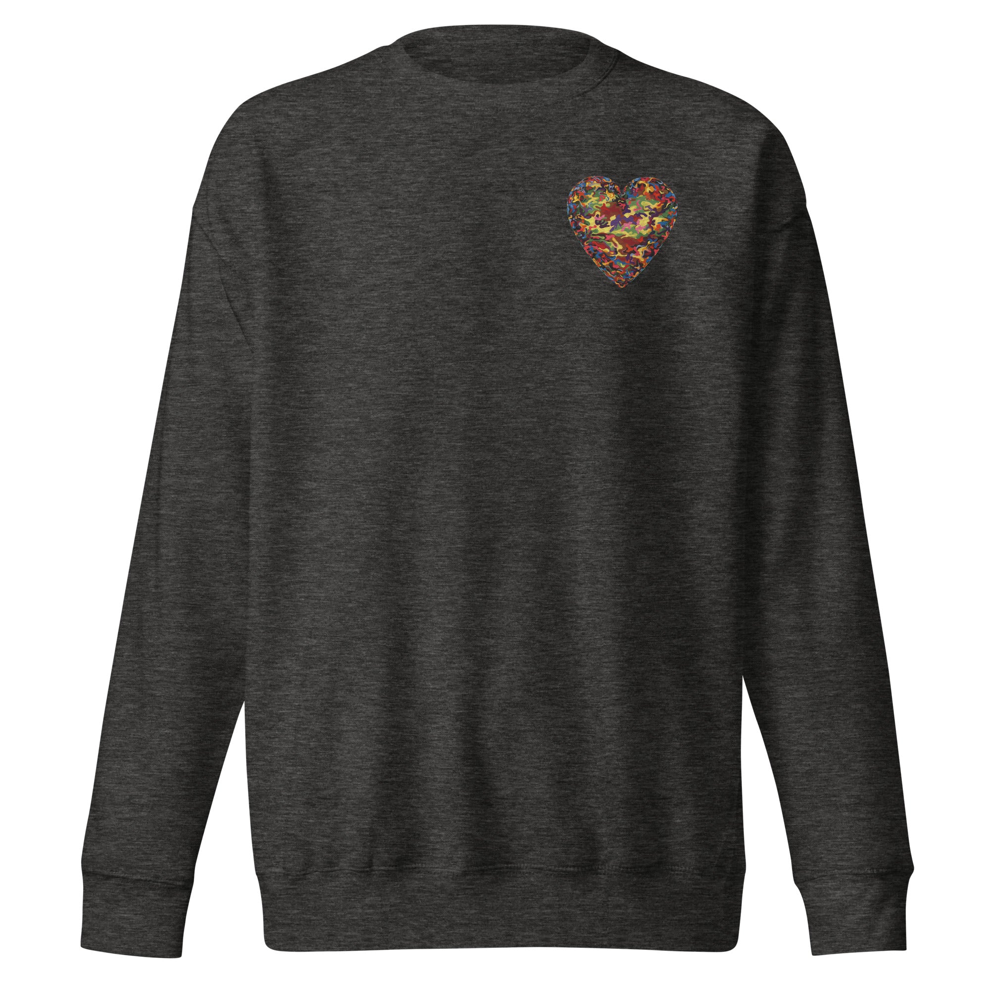 Premium Sweatshirt, Camouflage Heart