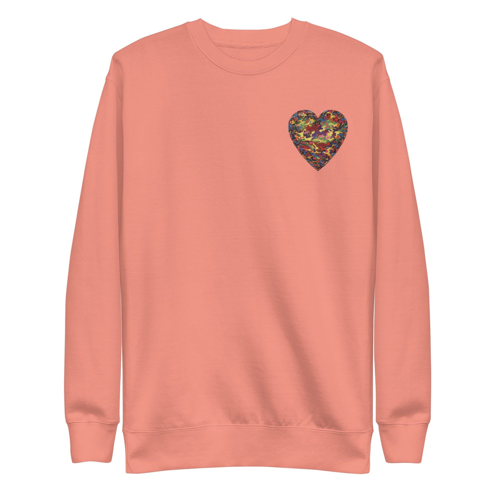 Premium Sweatshirt, Camouflage Heart