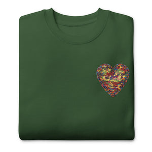Premium Sweatshirt, Camouflage Heart