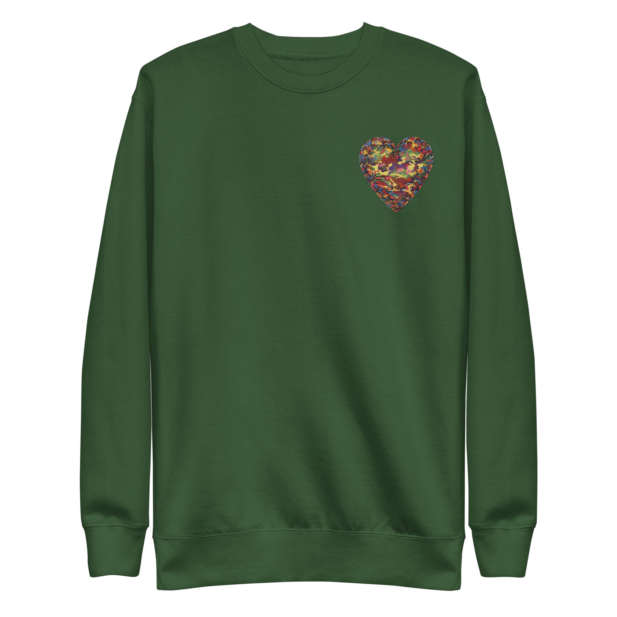 Premium Sweatshirt, Camouflage Heart