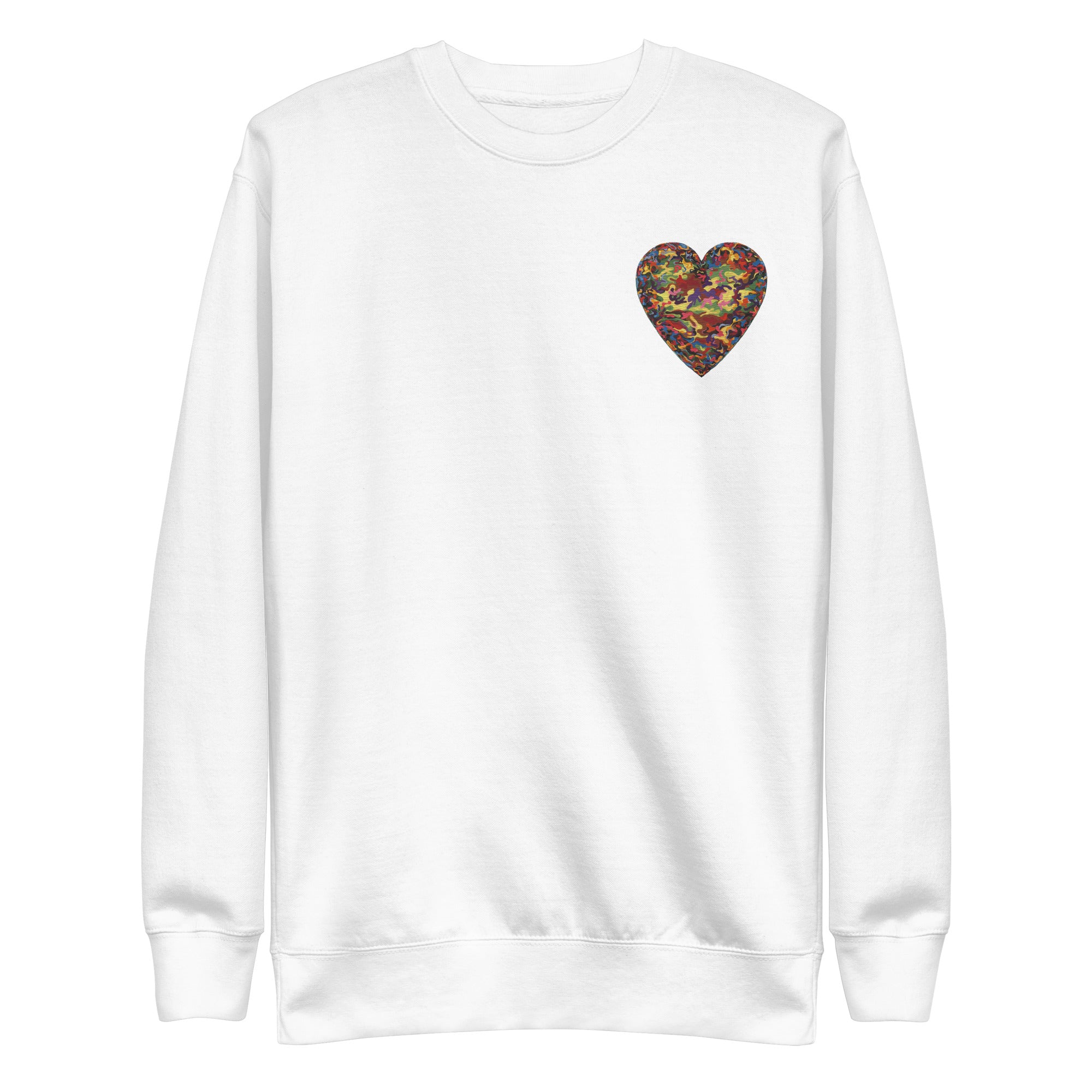 Premium Sweatshirt, Camouflage Heart