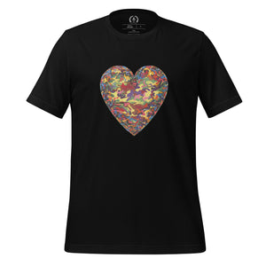 Short-Sleeve Cotton T-Shirt, Camouflage Heart