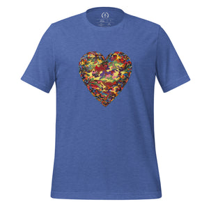 Short-Sleeve Cotton T-Shirt, Camouflage Heart