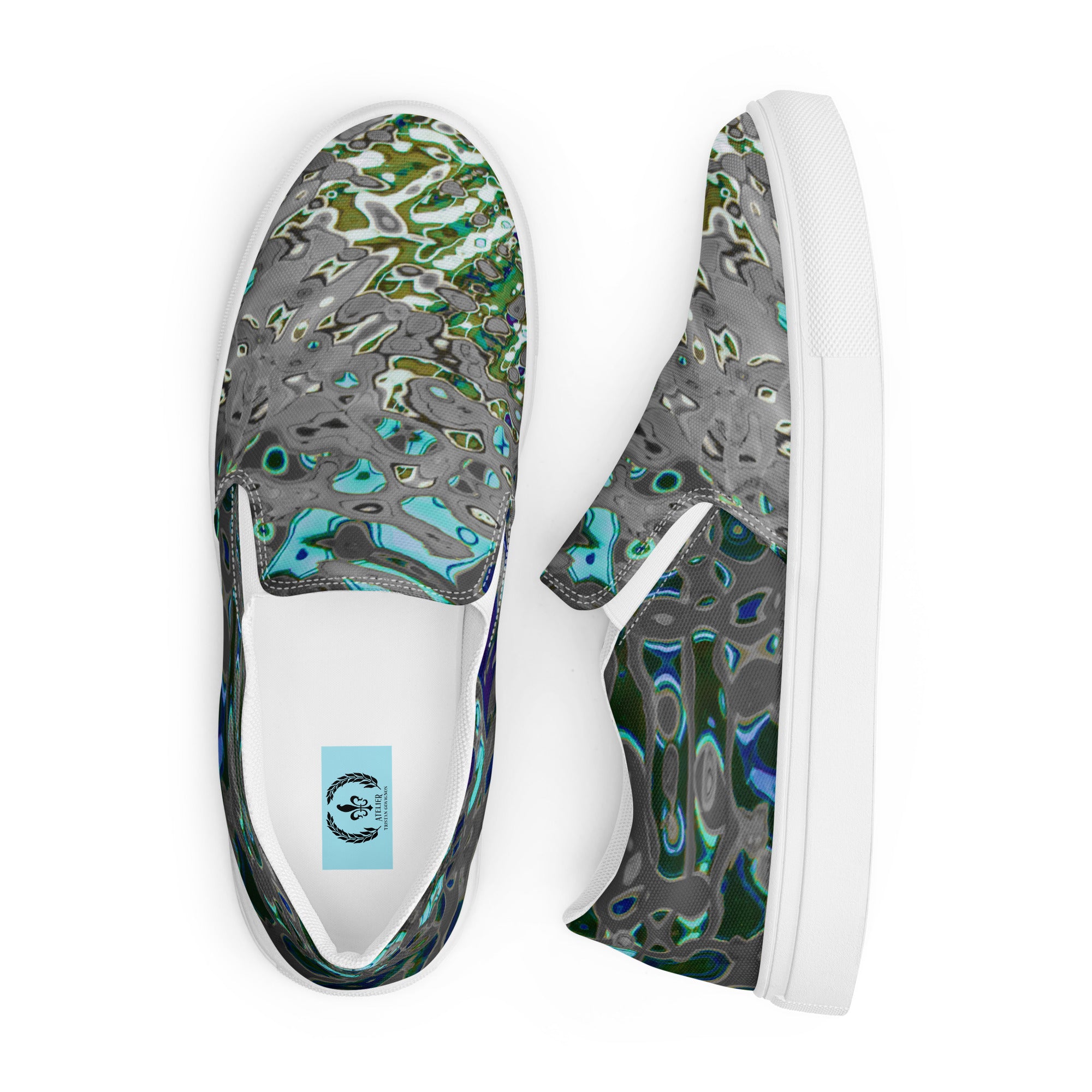 Women’s Slip-On Canvas Shoes, Liquid Jewel