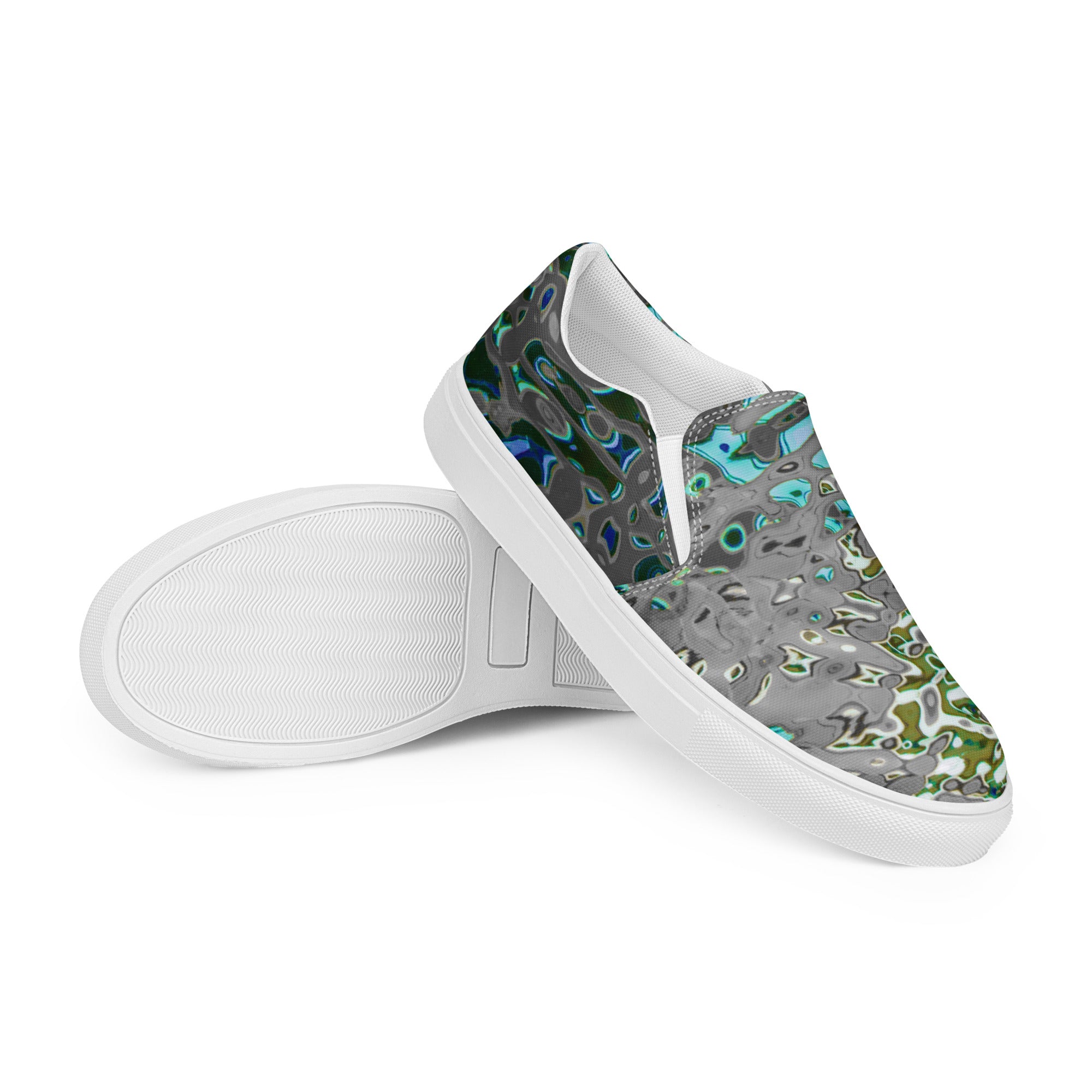 Women’s Slip-On Canvas Shoes, Liquid Jewel