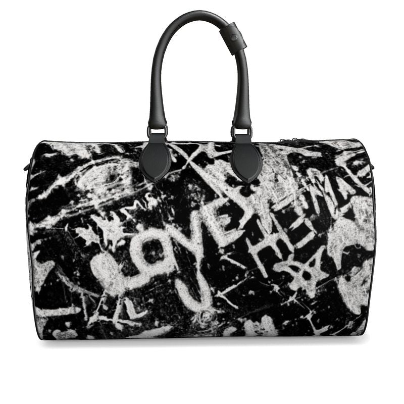 Nappa Leather Duffle Bag, Paris Birch Graffiti