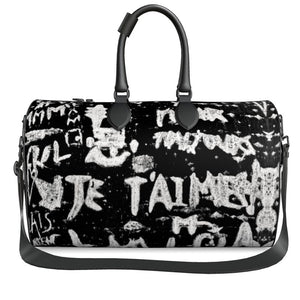 Nappa Leather Duffle Bag, Paris Birch Graffiti