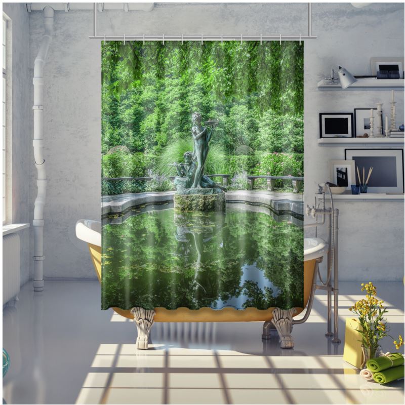 Shower Curtain, English Garden, Central Park, 59"w x 79"h