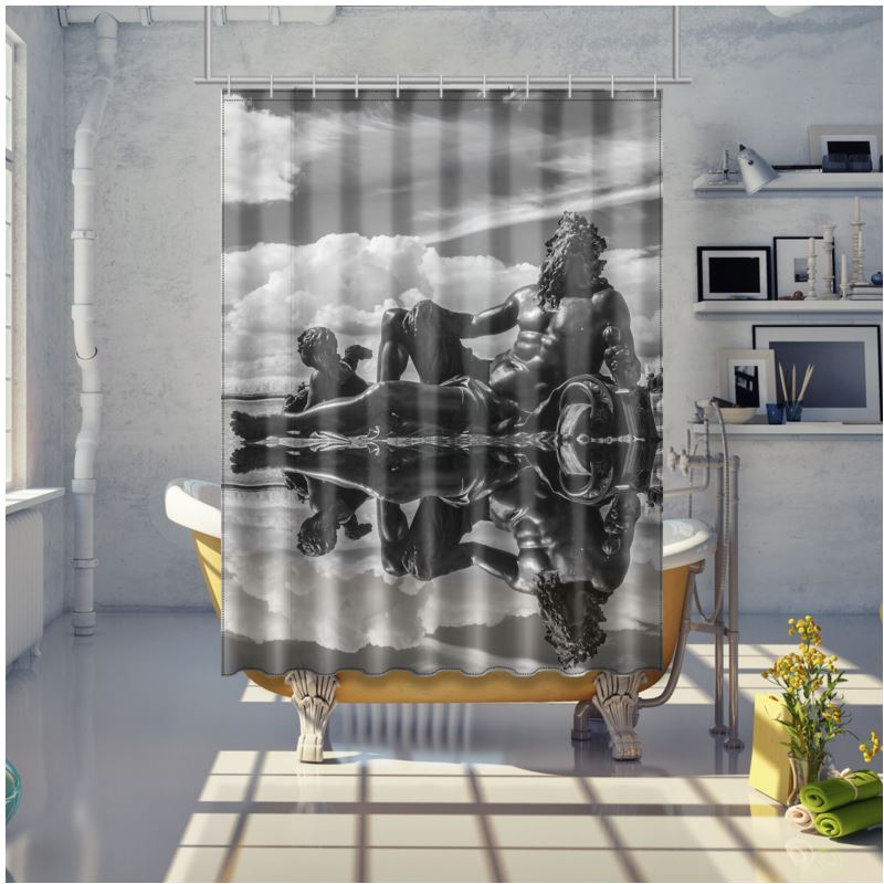 Shower Curtain, Grand Basin, 59" x 79" , Versailles, Grand Basin