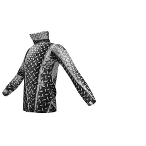Mens Slim-Fit Roll Neck, Eiffel Tower Diamond Plate