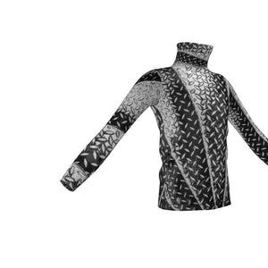 Mens Slim-Fit Roll Neck, Eiffel Tower Diamond Plate