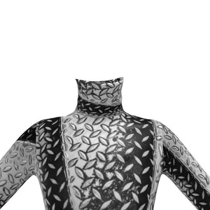 Mens Slim-Fit Roll Neck, Eiffel Tower Diamond Plate