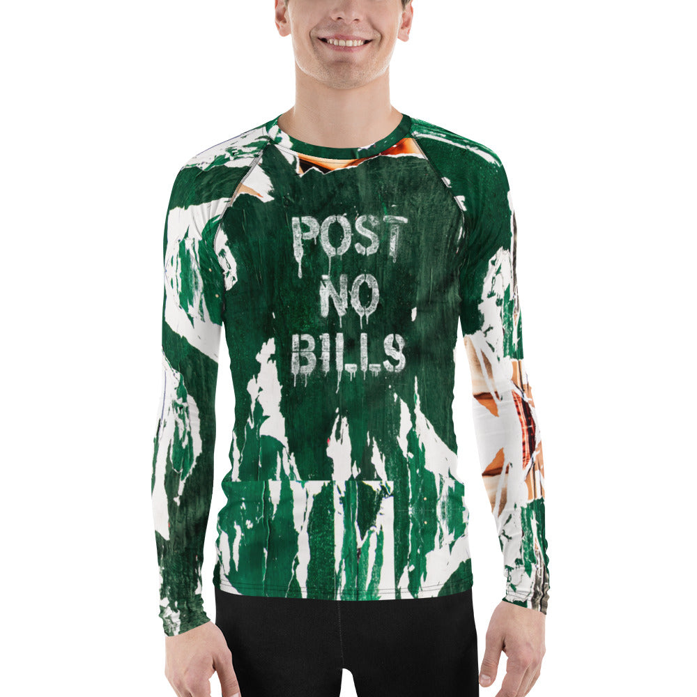 Men's Slim-Fit Rash Guard, UPF 50+, NYC Graffiti