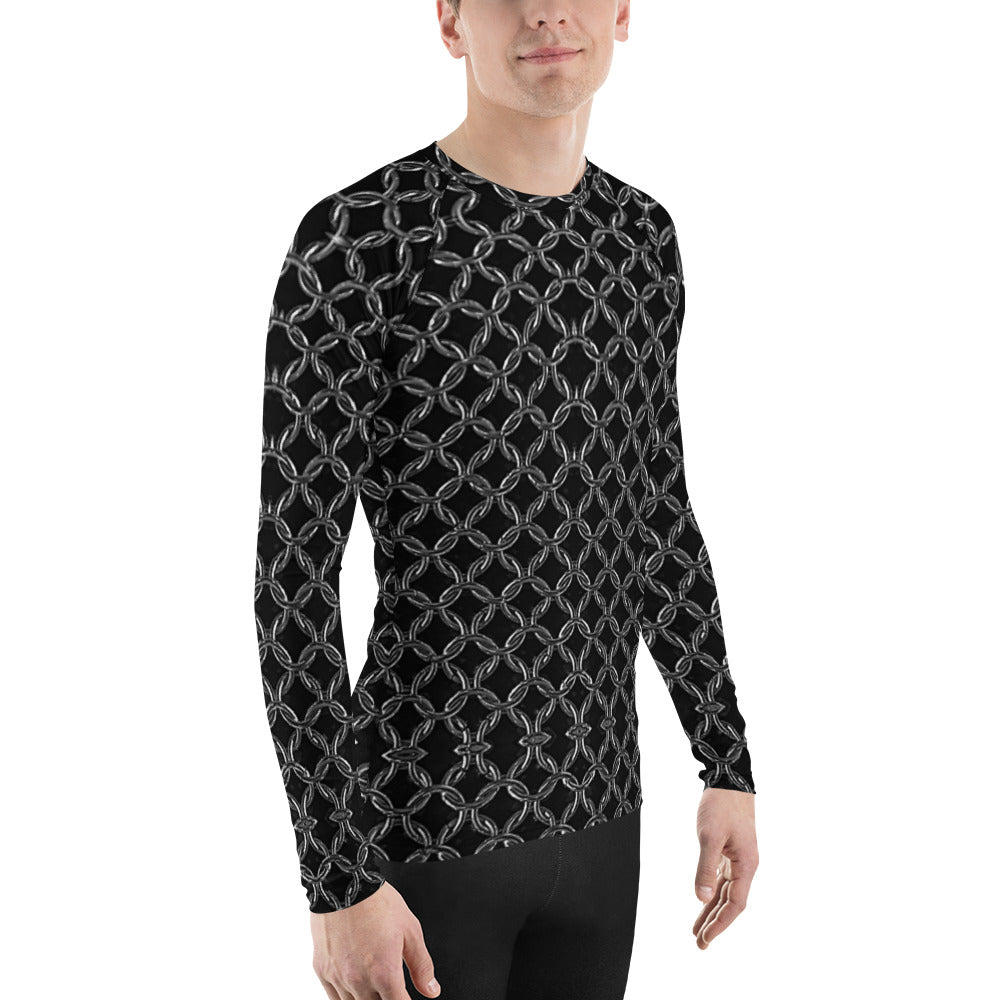 Men's Slim-Fit Rash Guard UPF 50+, Chainmaille