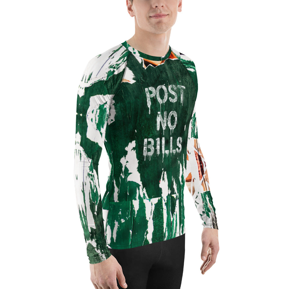 Men's Slim-Fit Rash Guard, UPF 50+, NYC Graffiti