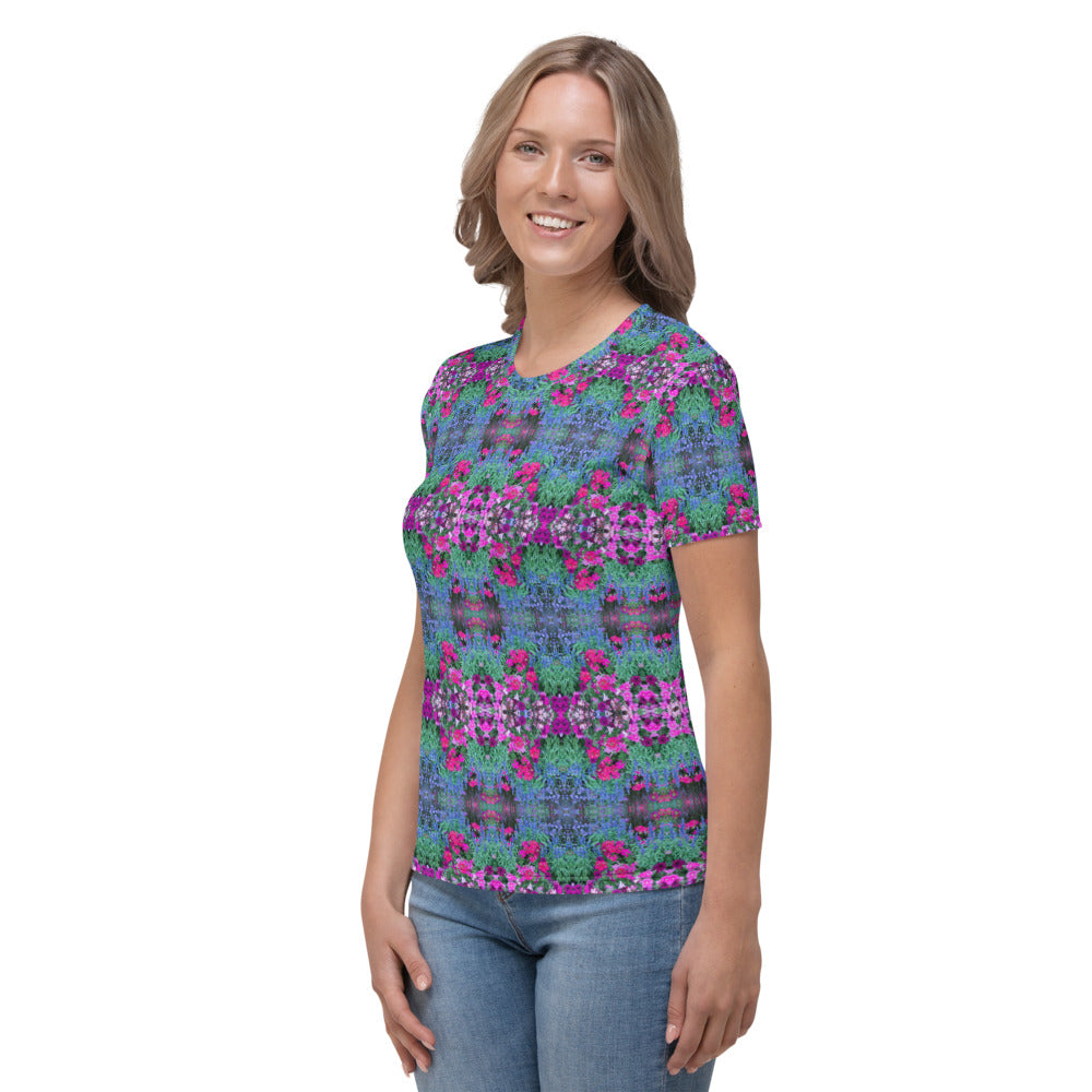 Women's Regular Fit, Four-Way Stretch Crew Neck T-Shirt, Jardin-des-Plantes