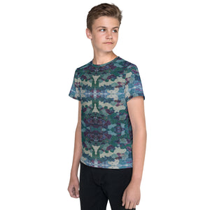 Youth Regular Fit, Four-Way Stretch Crew Neck T-Shirt, Croix-de-Cannes