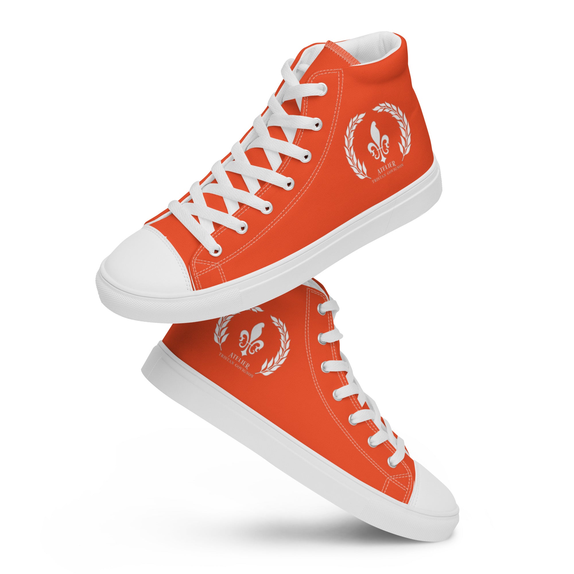 Men’s High-Top Canvas Shoes, Orange