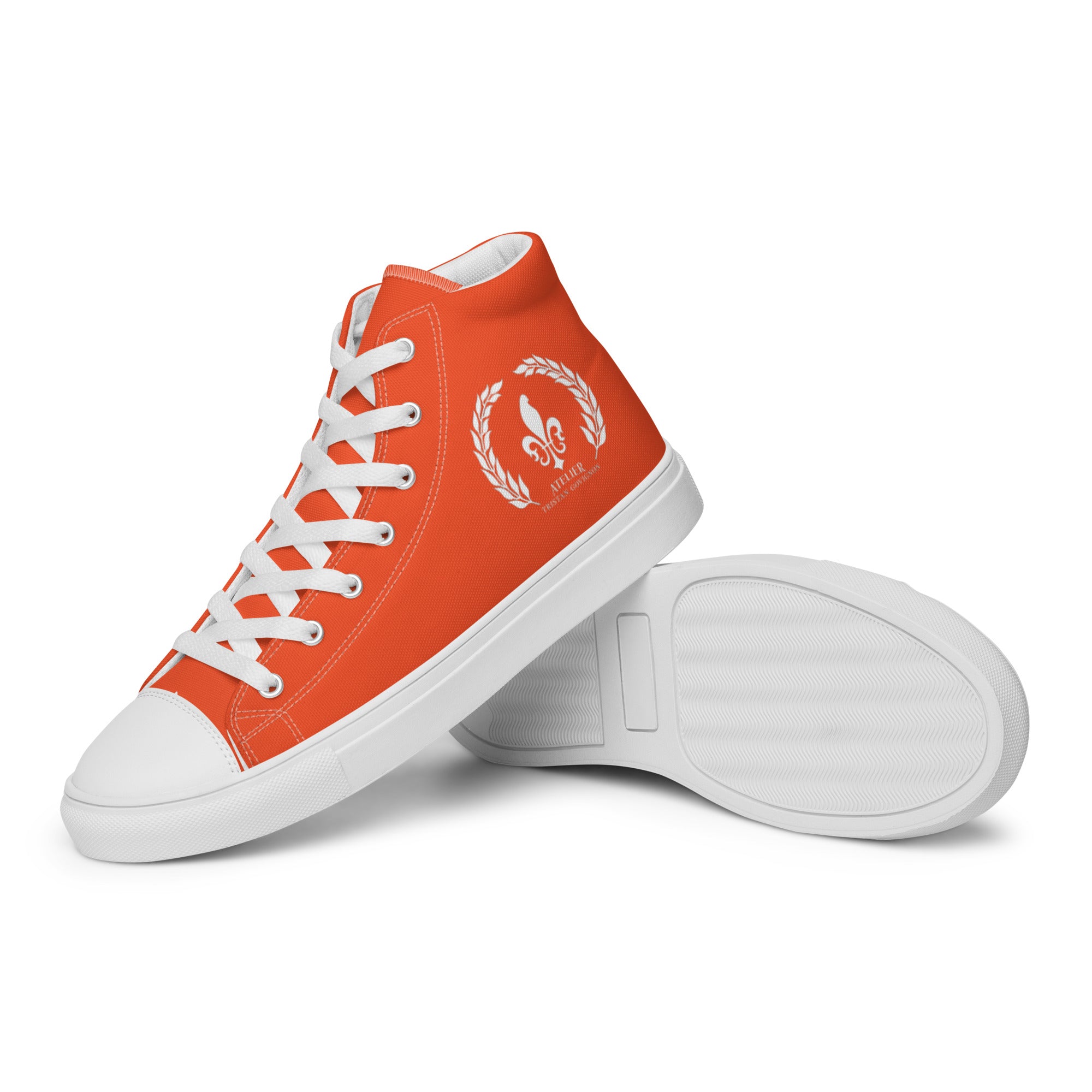 Men’s High-Top Canvas Shoes, Orange