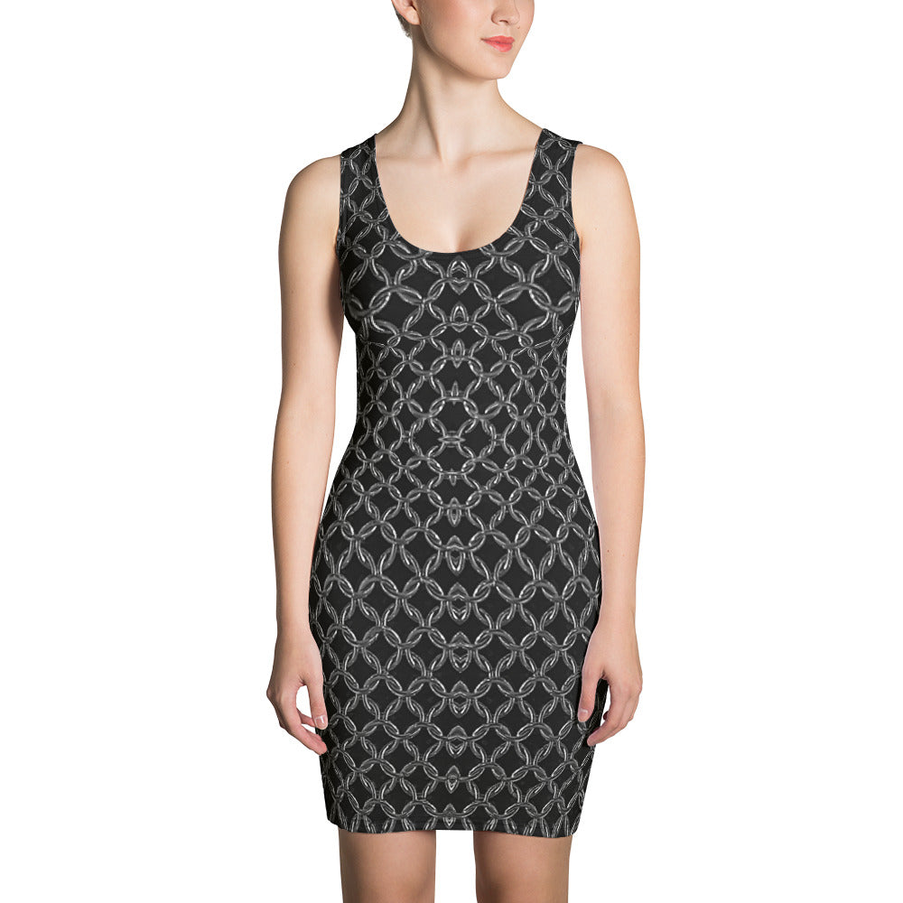 Women's Four-Way Stretch Fitted Dress, Chainmaille